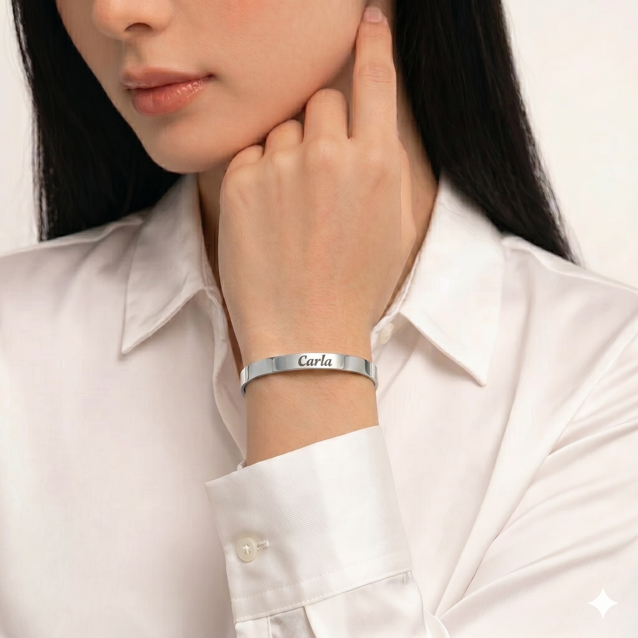 Pulsera Minimal Luxe –  Plateado 6mm